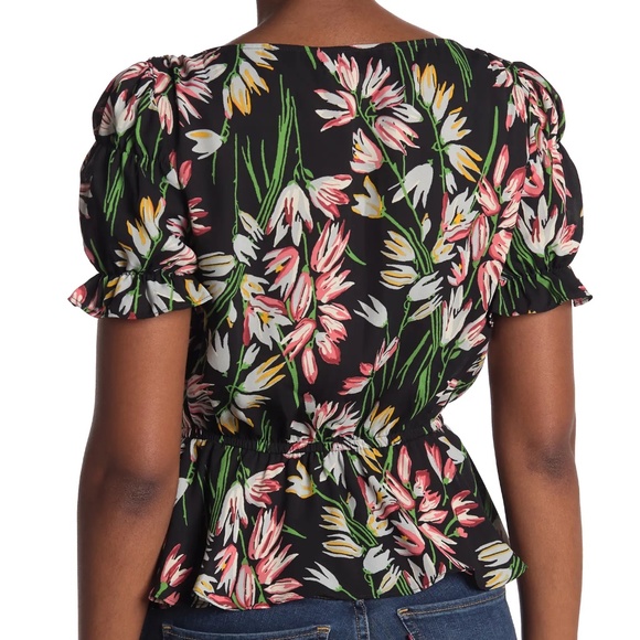 LIKELY Archer Floral Wrap Top XS - Picture 2 of 16